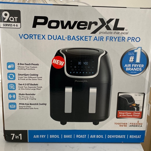 PowerXL Kitchen Brand New 9 Quart Powerxl Vortex Dual Basket Air